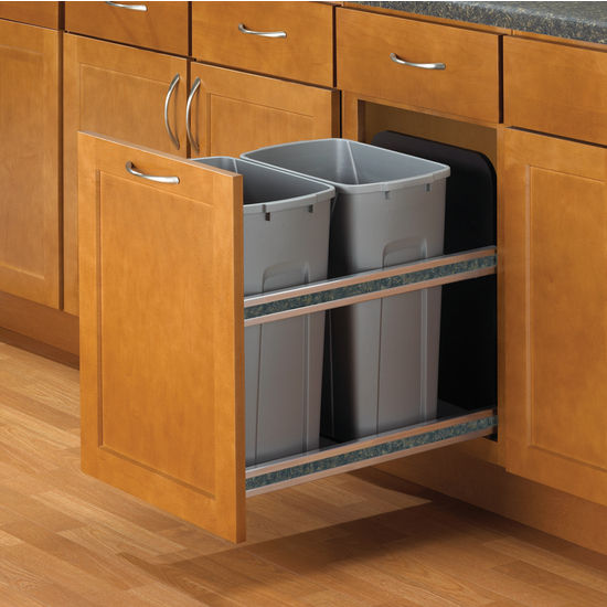 pull-out & built-in trash cans - cabinet slide out & under sink