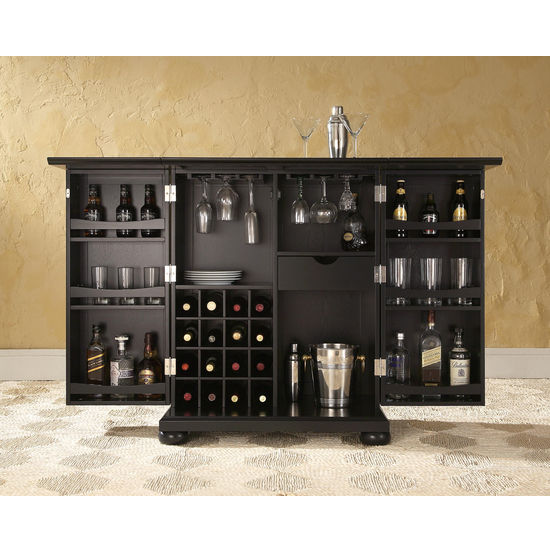 Crosley Furniture Alexandria Expandable Bar Cabinet