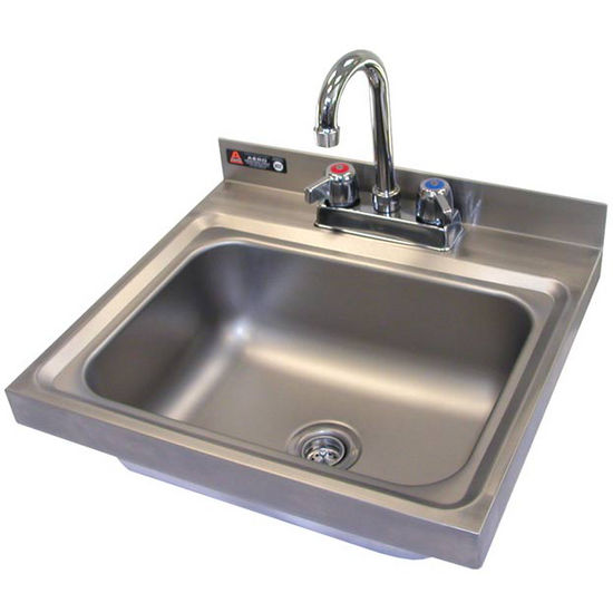 Aero stainless steel drop in sink with faucet and safety edges
