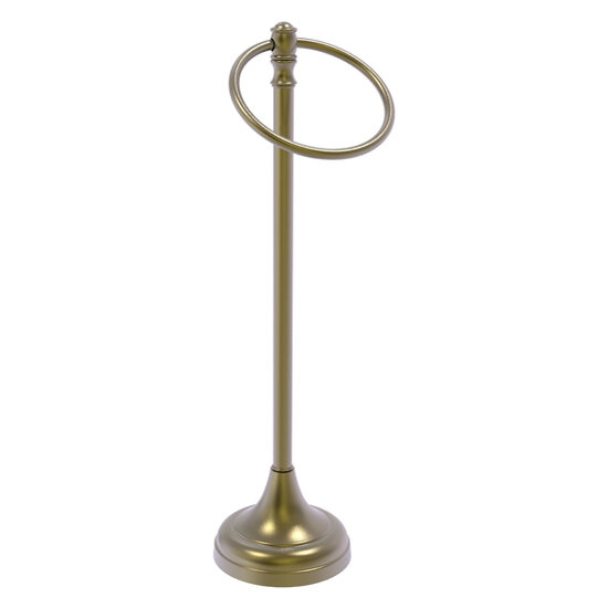 Allied Brass Carolina Collection Guest Towel Ring Stand in Antique Brass