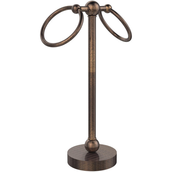 Allied Brass Vanity Top 2 Ring Guest Towel Holder | KitchenSource 