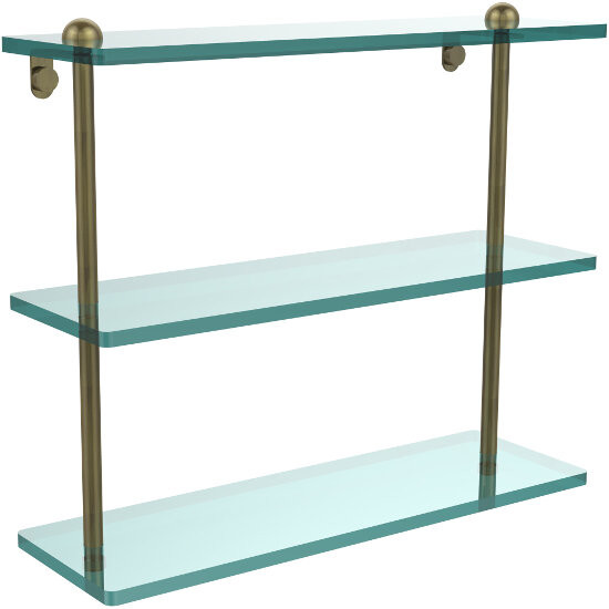 16'' Shelves with Antique Brass Hardware