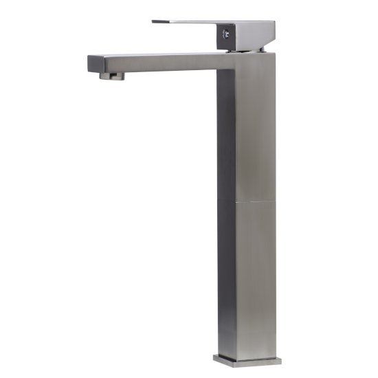 Alfi brand Brushed Nickel Tall Square Single Lever Bathroom Faucet