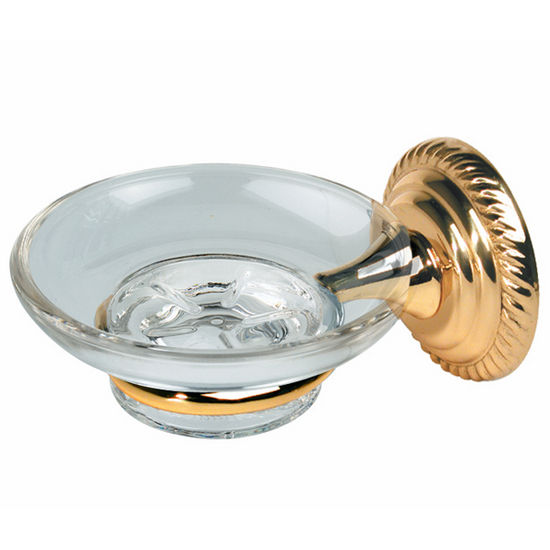 Alno Regency Series Glass Soap Dish with Wall Mounted Holder