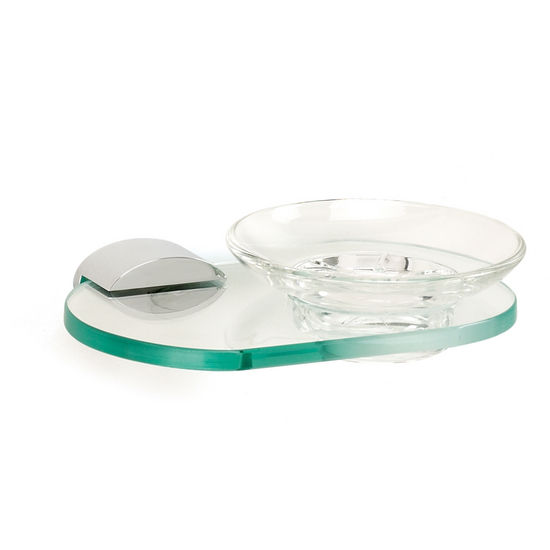 Alno Soap Holder w/ Glass Dish, Polished Chrome