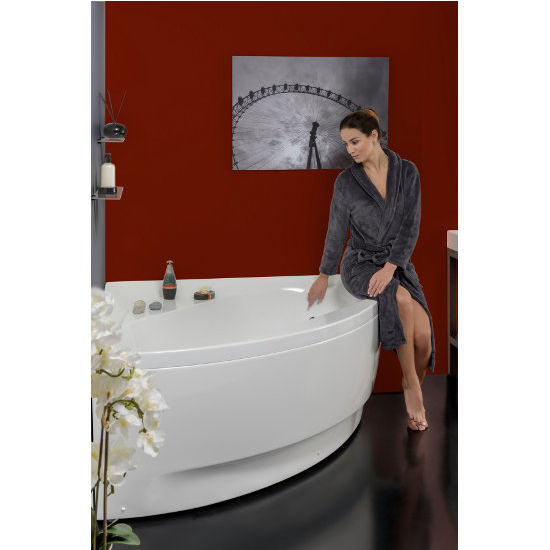 Aquatica Olivia™ Small Corner Acrylic Bathtub, High Gloss White