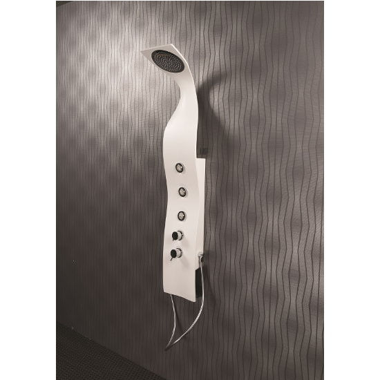 Aquatica Elise™ Wall-Mounted Solid Surface Shower Panel