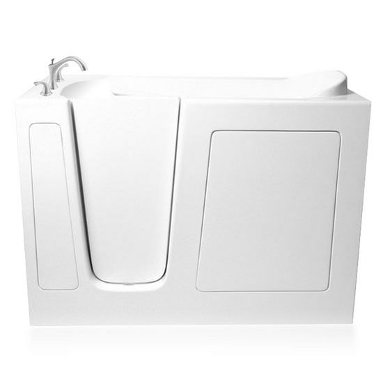 ARIEL EZWT Collection Soaker Series Walk-In Tub, Left Side in White, 51" W x 26" D x 38" H