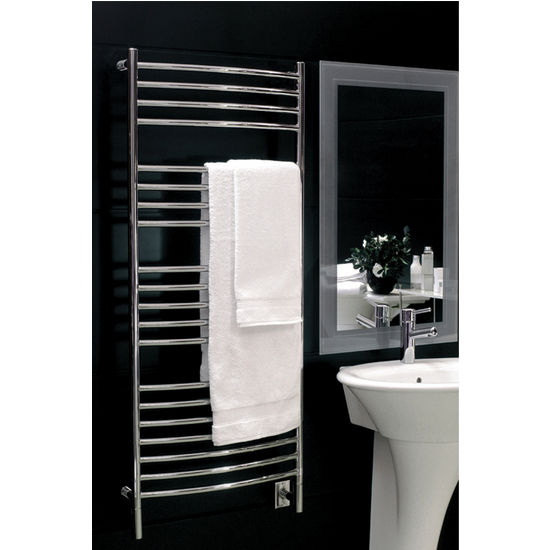 Amba Towel Warmers Jeeves Model D Curved, Polished Finish