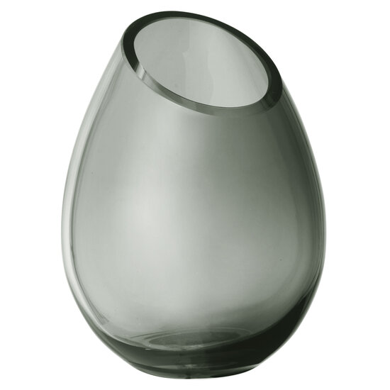 Blomus Drop Collection Small Drop Handblown Colored Glass Vase Smoke, Product View