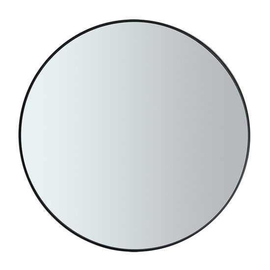 Rim Collection 20'' or 31'' Wall Mounted Round Accent Mirror in Smoke ...