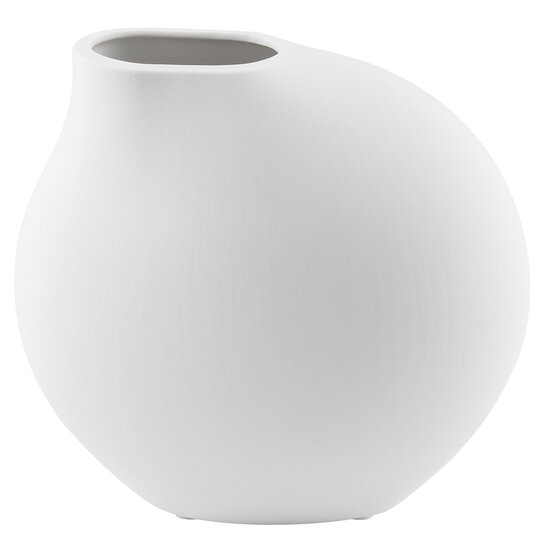 Blomus Nona Collection Modern Elegance Porcelain Vase in White, Product View