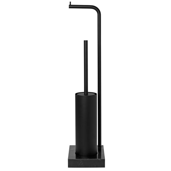 Blomus Modo Collection Freestanding Toilet Butler in Black Titanium-Coated Steel, Product View