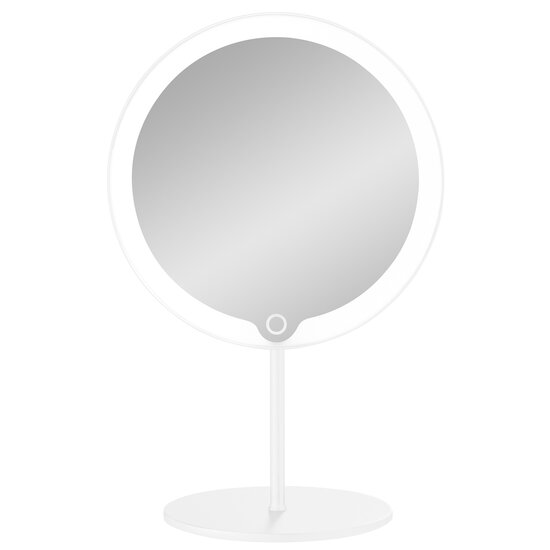 Blomus Modo Collection LED Vanity Mirror with 5X Magnification and 360 Degree Swivel in White, Product View
