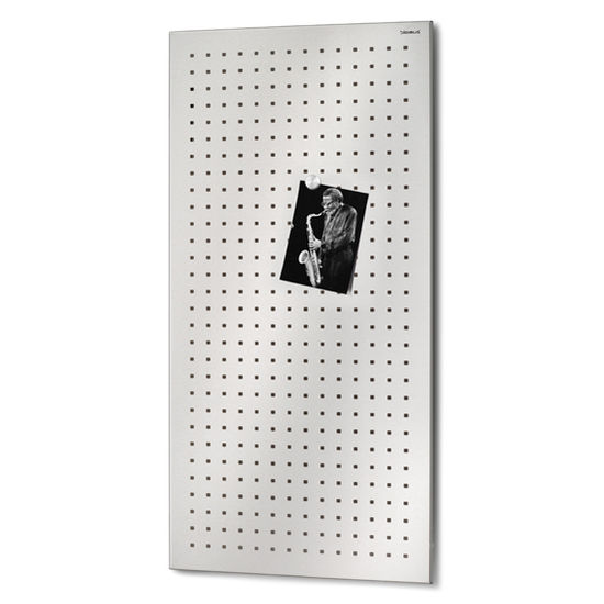 Blomus Muro Collection Perforated Magnet Board in Stainless Steel, 15-7/10'' W x 31-1/2'' H