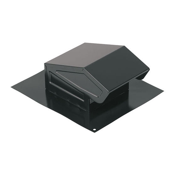 Broan Steel Roof Cap, for 3" or 4" Round Duct, Black