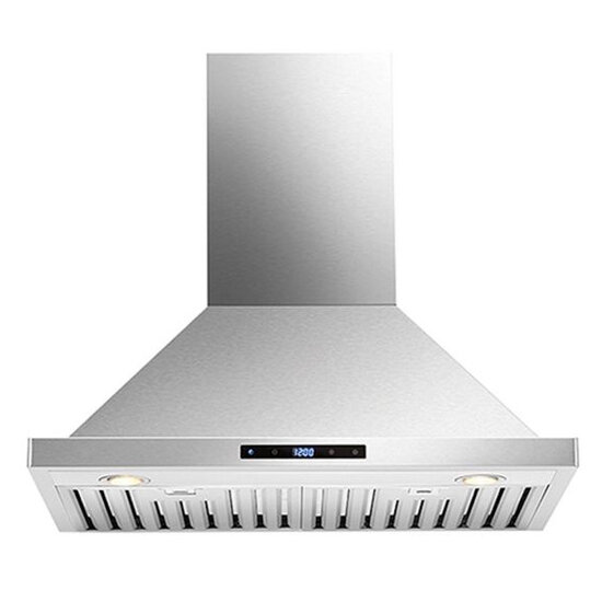 Cavaliere B02-30 Series 30" Wall Mount Range Hood, 462 CFM, 4-Speed, Stainless Steel