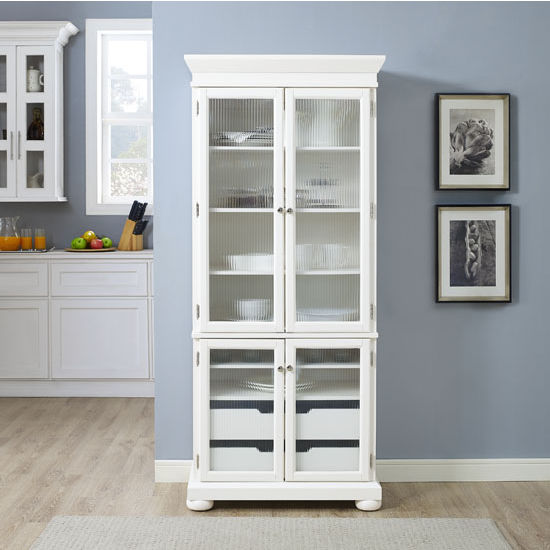 Alexandria Kitchen Pantry, White Finish, Measuring 19"W x ...