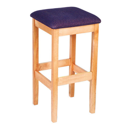 Bulldog Backless Wood Bar Stool With Upholstered Seat by Cambridge