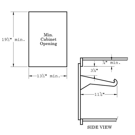 Hafele Door Mount White Trash Can9 Quarts (2.25 Gallon), Minimum Cabinet Opening: 12 or 12-3/4 Wide