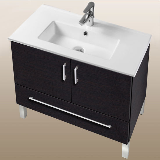 Empire Industries Daytona Collection 30" 2-Door/1-Drawer Bathroom Vanity in Blackwood with Polished or Satin Leg Frame and Hardware