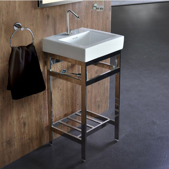 Empire Industries New South Beach Vanity Console in Satin or Polished Stainless Steel for 18" New City Sink