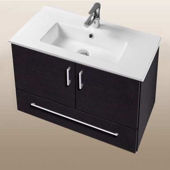 Empire Industries Daytona Collection 30" Wall Hung 2-Door/1-Drawer Bathroom Vanity in Blackwood with Polished or Satin Hardware