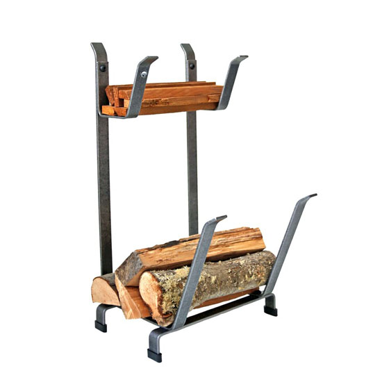 Log Rack With Kindling Holder (Country Home)