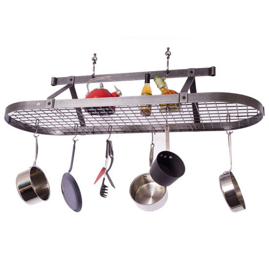 Five Foot Oval Pot Racks With Optional Grid PR16A Series