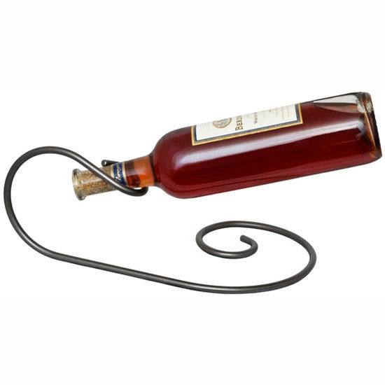 Enclume Tabletop Wine Rack (Holds 1 Bottle) in Hammered Steel, 11-1/4" W x 7-1/2" D x 5-1/4" H