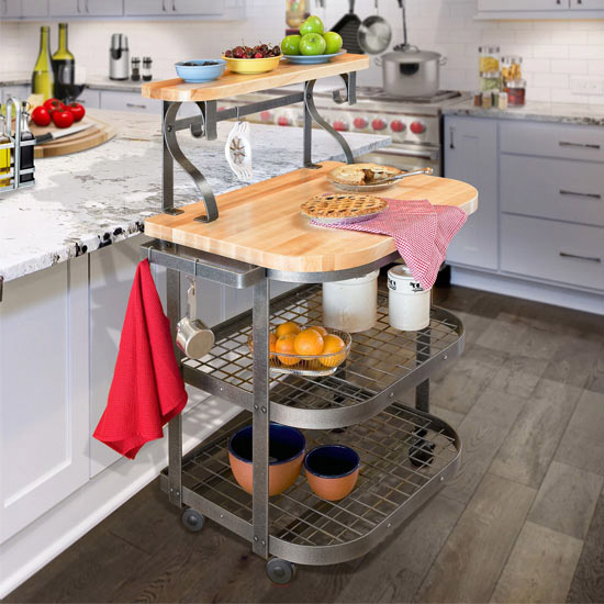 Enclume Backer's Cart with Butcher Block Top