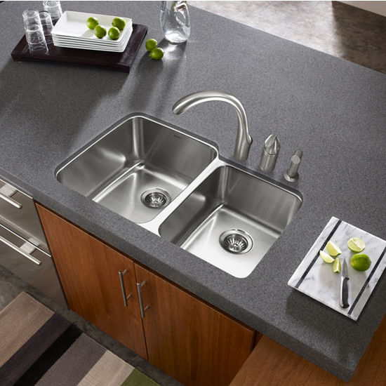Kitchen Sinks - Medallion Gourmet Series 60/40 Undermount Double Bowl ...