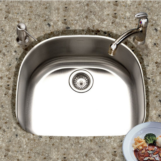 Houzer Medallion Designer Series Undermount Single Bowl Sink