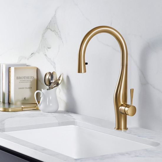 Brushed Brass Vision Pull Down Faucet