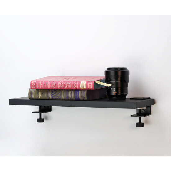Federal Brace 18'' Black MDF Floating Shelf, Installed View 