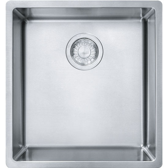 Franke Cube Single Bowl Undermount Kitchen Sink, Stainless Steel, 18 Gauge