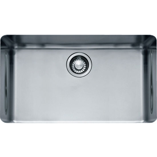 Franke Kubus Single Bowl Undermount Sink, 18 Gauge, Stainless Steel, 28-3/4" W x 16-7/8" D