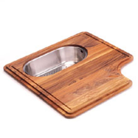 Franke Professional Solid Wood Cutting Board with Polished Stainless Steel Colander