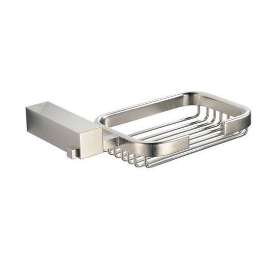 Fresca Ottimo Wall Mounted Soap Basket in Brushed Nickel, Dimensions: 6-1/2" W x 4-1/2" D x 1-1/2" H