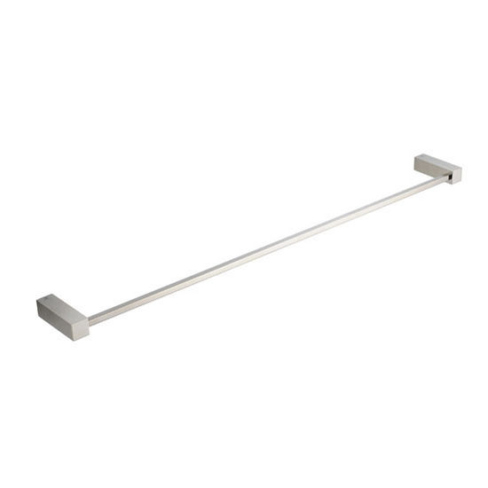 Fresca Ottimo Wall Mounted 24" Towel Bar in Brushed Nickel, Dimensions: 24-1/2" D x 3" D x 1" H