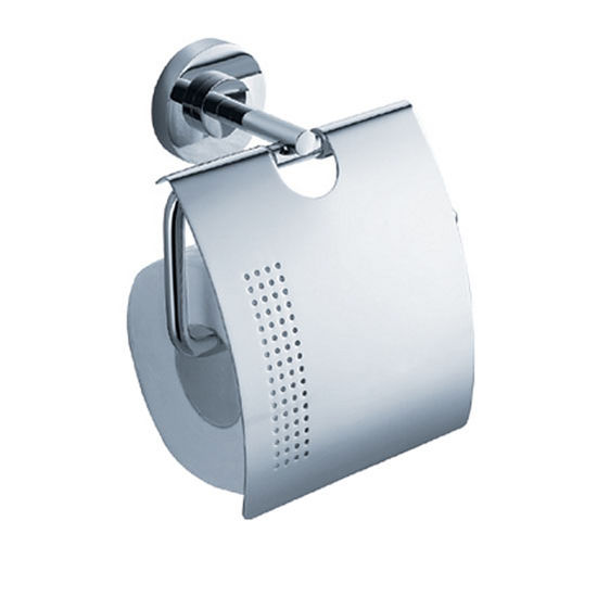 Fresca Alzato Wall Mounted Toilet Paper Holder in Chrome, Dimensions: 6" W x 5-5/8" D x 6-1/4" H