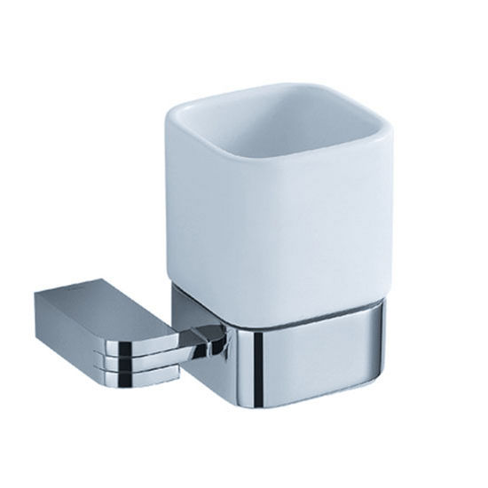 Fresca Solido Wall Mounted Tumbler Holder in Chrome, Dimensions: 4-1/4" W x 3-3/8" D x 3-3/4" H