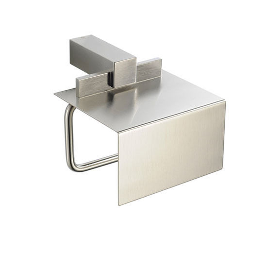 Fresca Ellite Wall Mounted Toilet Paper Holder in Brushed Nickel, Dimensions: 5-3/4" W x 5-3/4" D x 4-1/8" H