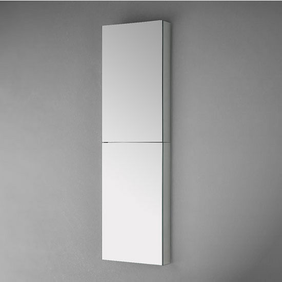 Fresca 52" Tall Bathroom Wall Mounted Medicine Cabinet with Mirrors, Dimensions: 15" W x 52" H x 5" D