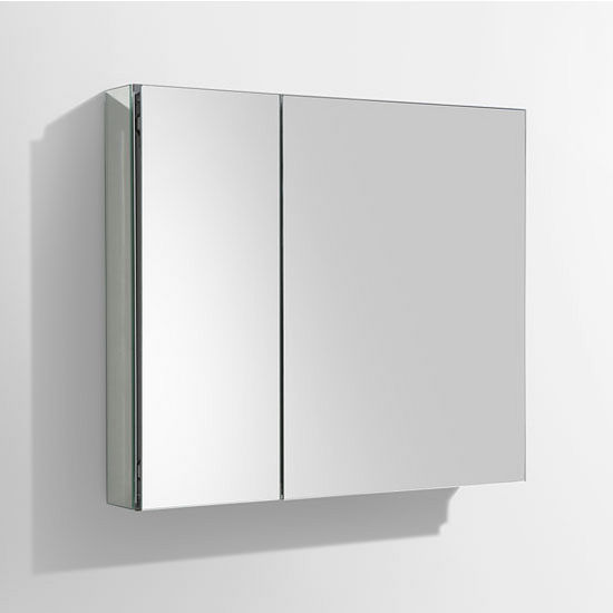 Fresca 30" Wide Bathroom Wall Mounted Medicine Cabinet with Mirrors, Dimensions: 29-1/2" W x 26" H x 5" D