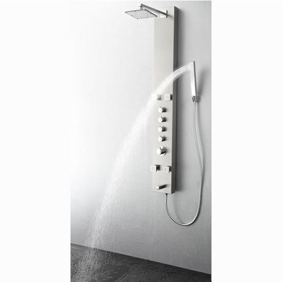 Pavia Stainless Steel Wall Mounted Thermostatic Shower Massage Panel By Fresca 6313