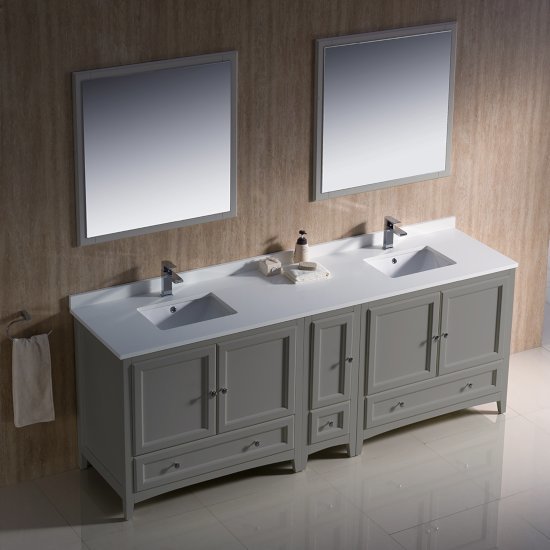 Oxford 84'' Traditional Double Sink Bathroom Vanity Set by Fresca ...