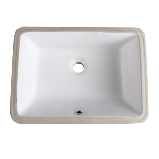 Fresca Allier White Undermount Sinks, 19-1/4" W x 14-3/8" D x 7-1/2" H
