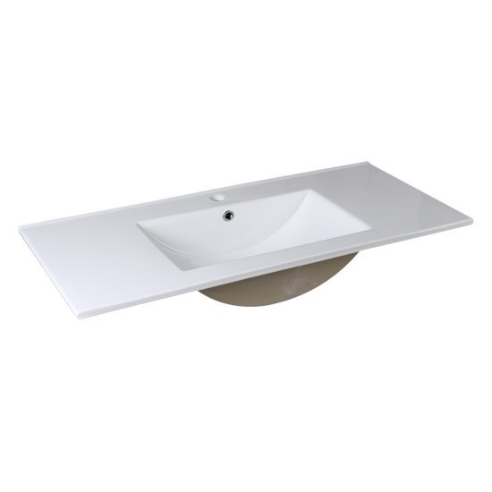 Allier 24'', 30'', 36'' or 40'' Wide White Bathroom Integrated Sink ...