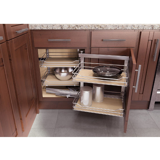 Swing Right Blind Corner Kitchen Cabinet Pull Out Organizer for 36